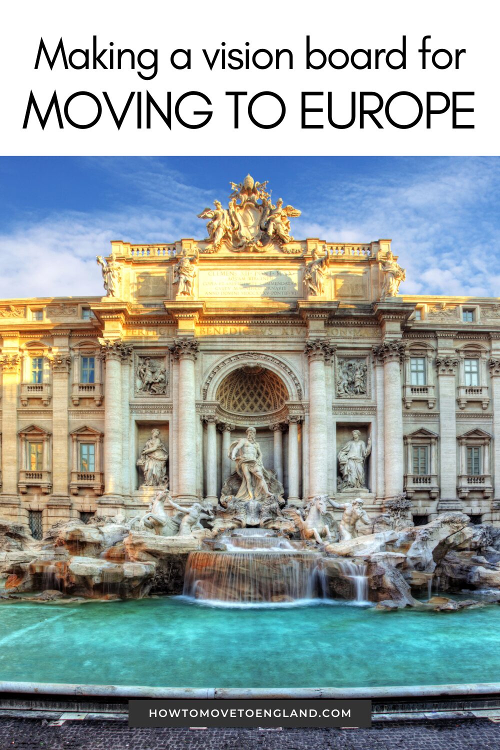 Making a vision board for moving to Europe