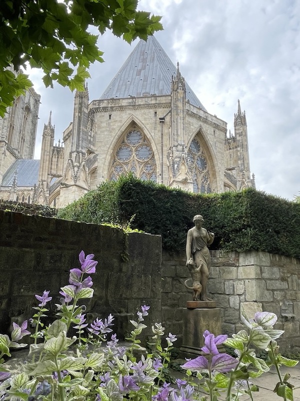 A View of the York Minster from the Treasurer's House garden in York, UK, moving to England in my 40s